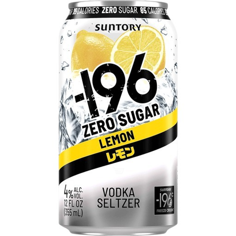 Suntory -196 Lemon Vodka Seltzer 12oz can