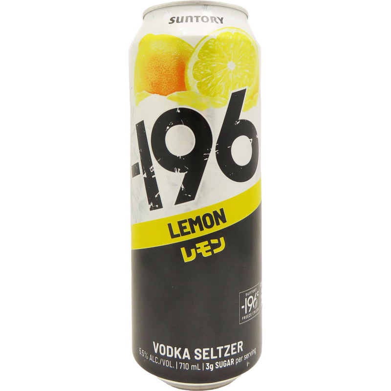 Suntory -196 Lemon Vodka Seltzer view 1