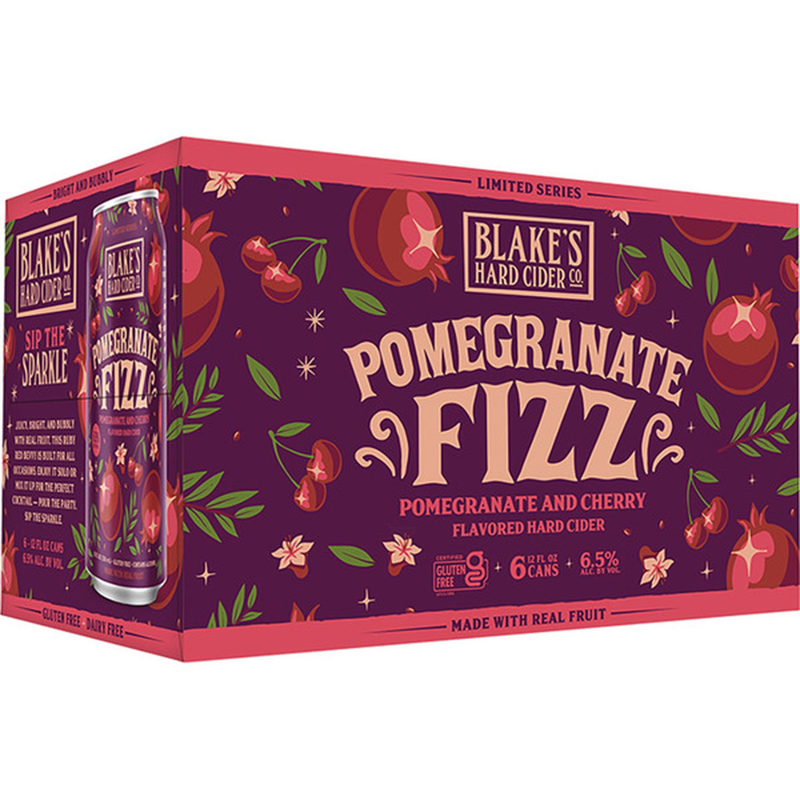 Blake's Hard Cider Pomegranate Fizz 6-pack 12oz cans