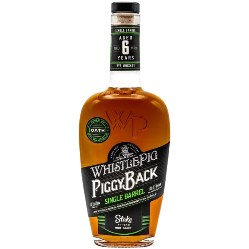 WhistlePig PiggyBack Single Barrel Rye F1 Team Limited Edition 750mL