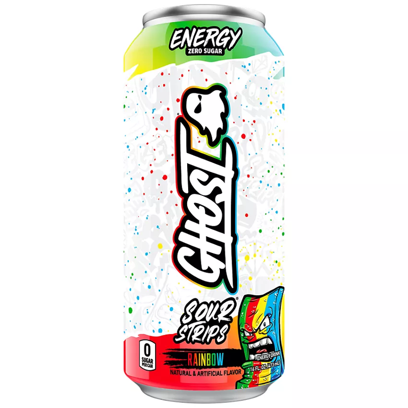 GHOST Sour Strips Rainbow Energy Drink view 1