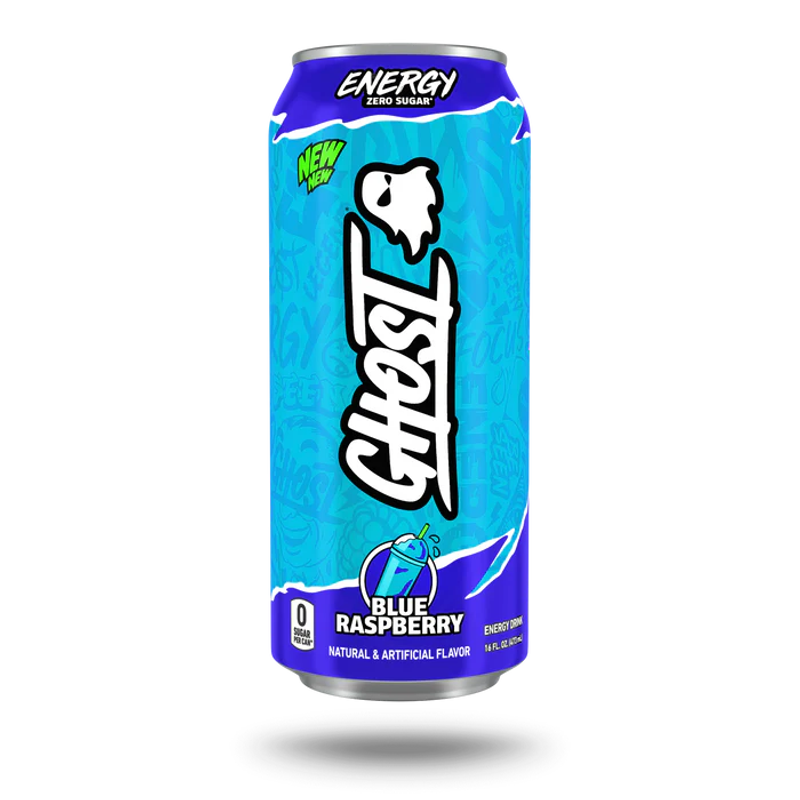 GHOST Energy Drink Blue Raspberry 16oz Can