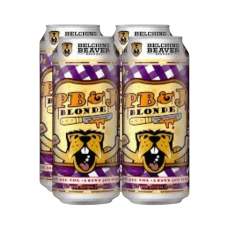 Belching Beaver PB&J Blonde Ale 4pk 16oz cans