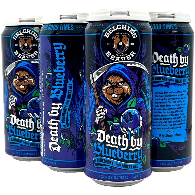 Belching Beaver Death By Blueberry 6 Pack 16oz Cans
