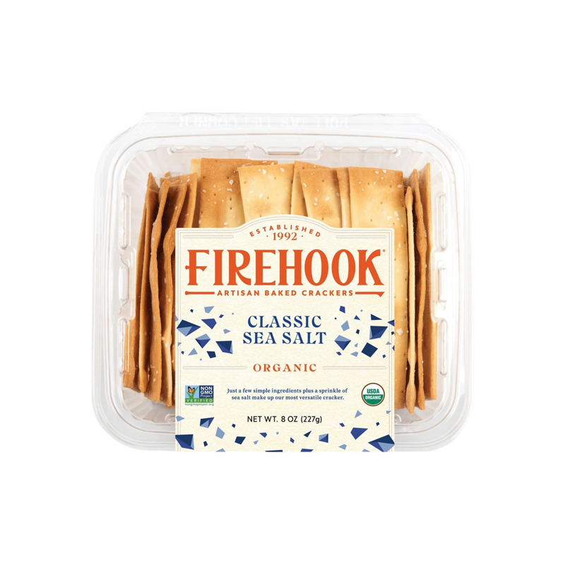 Firehook Classic Sea Salt Organic Crackers 5.5oz