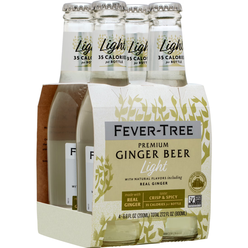 Fever-Tree Light Ginger Ale 4 Pack 27.2oz
