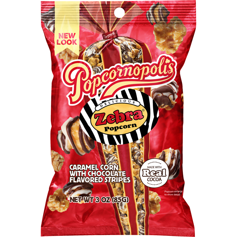 Popcornopolis Zebra Popcorn view 1