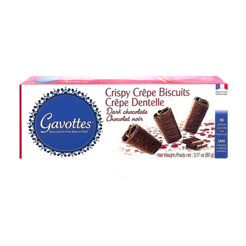 Gavottes Dark Chocolate Crispy Crêpe Biscuits Box view 1