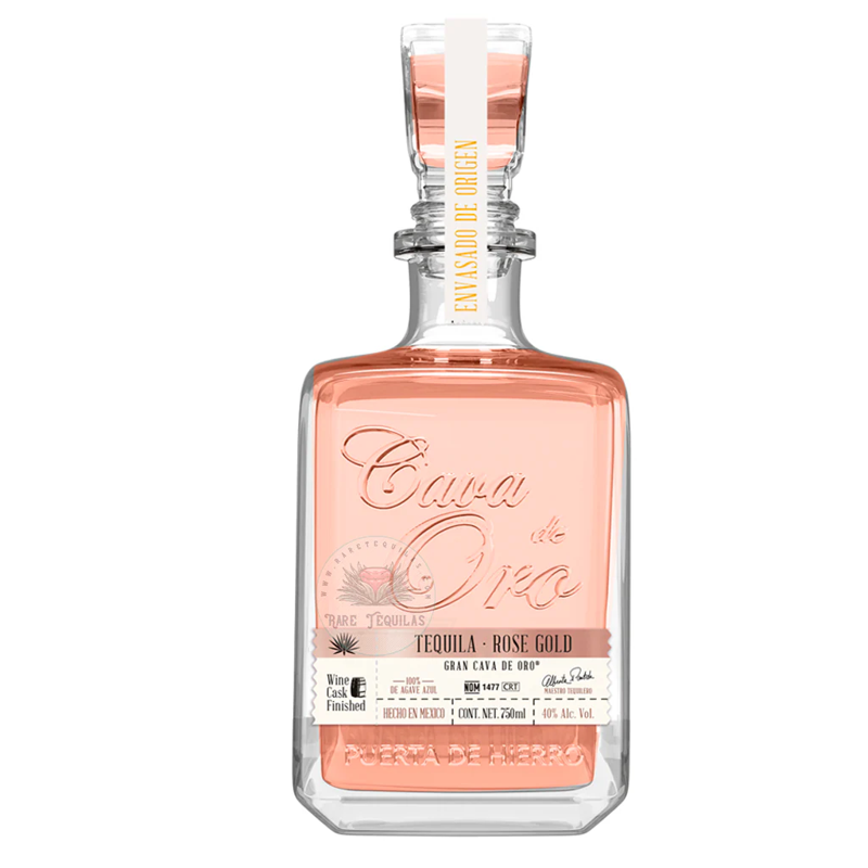 Cava De Oro Tequila Rose Gold view 1