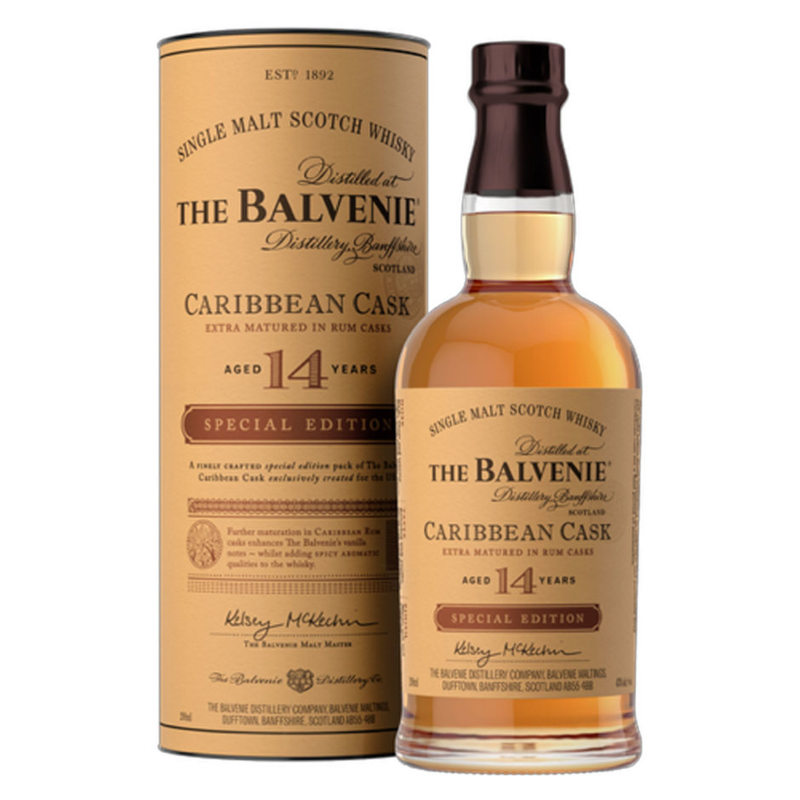 The Balvenie Caribbean Cask 14 Year Old Single Malt Scotch Whisky 200mL