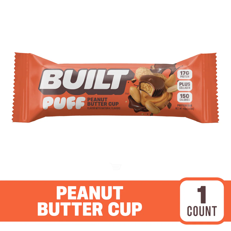 BUILT Puff Protein Bar Peanut Butter Cup 40g