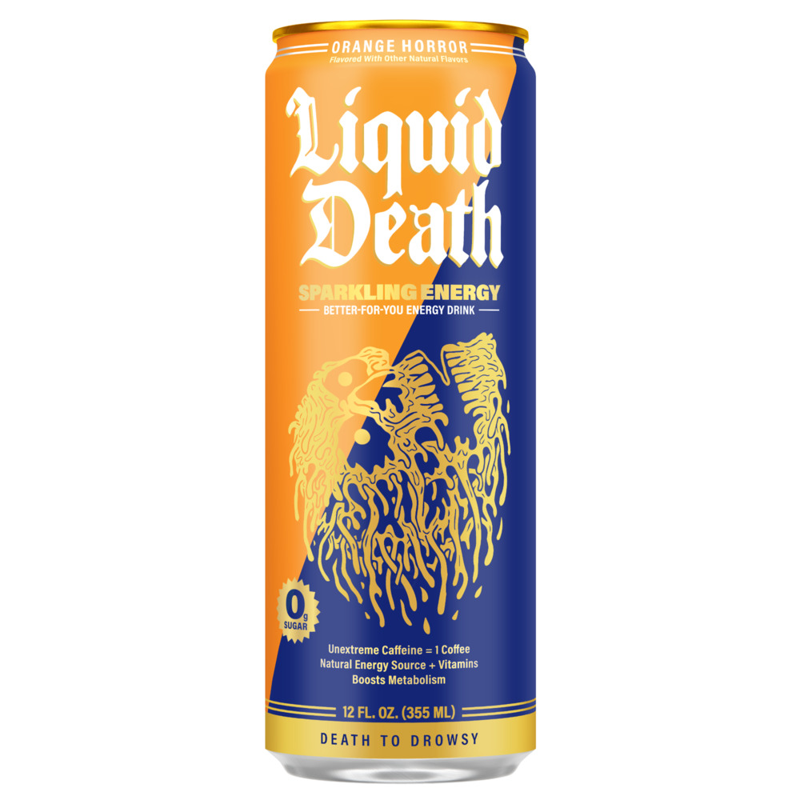 Liquid Death Orange Horror