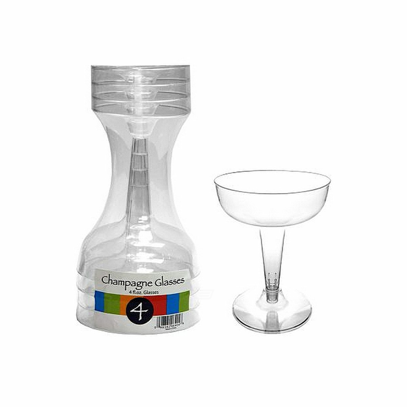Disposable Plastic Champagne Glasses view 1