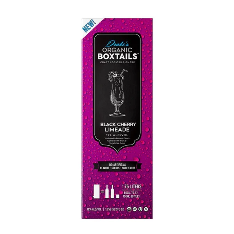 Drake's Organic Boxtails Black Cherry Limeade 1.75L