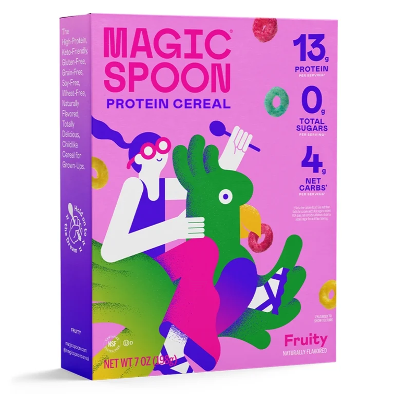 Magic Spoon Fruity Protein Cereal Box view 1