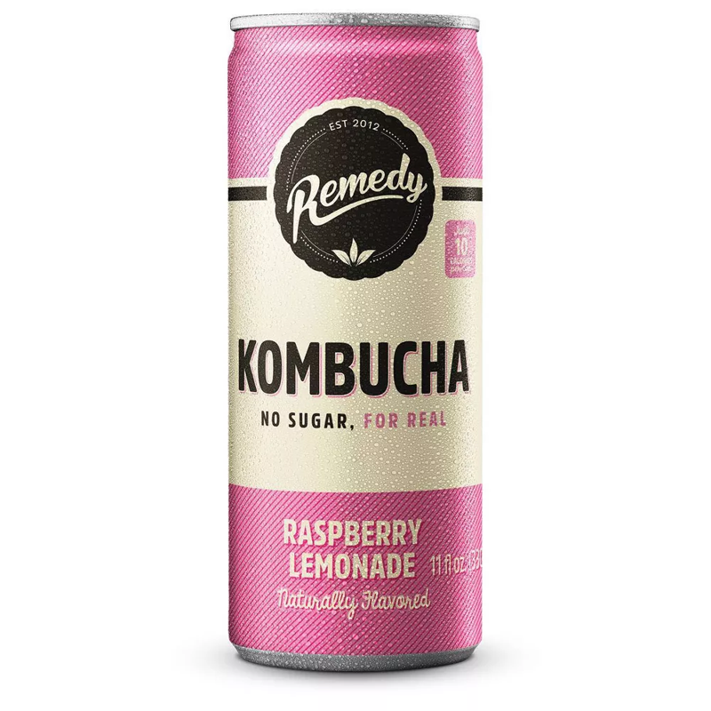 Remedy Kombucha Raspberry Lemonade 8.5oz Can