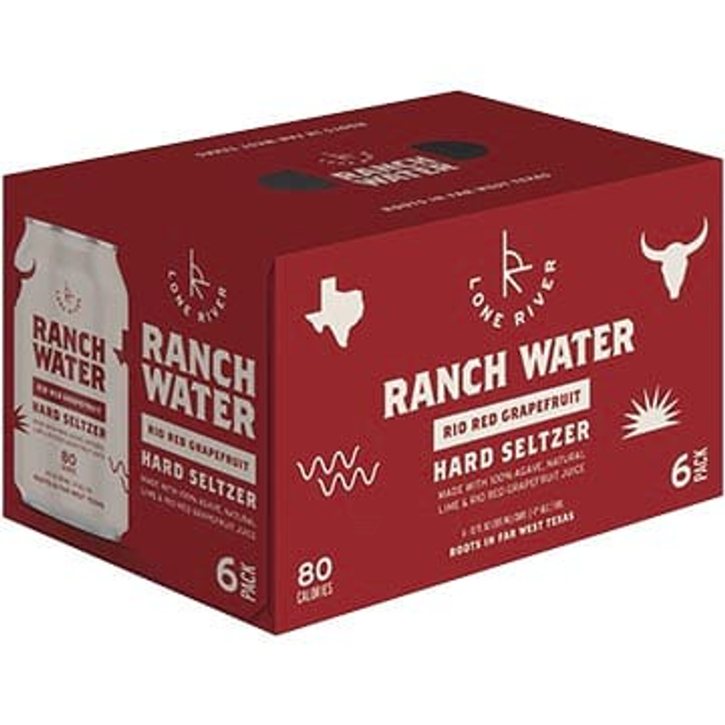 Lone River Ranch Water Rio Red Grapefruit Hard Seltzer 6 Pack 72oz
