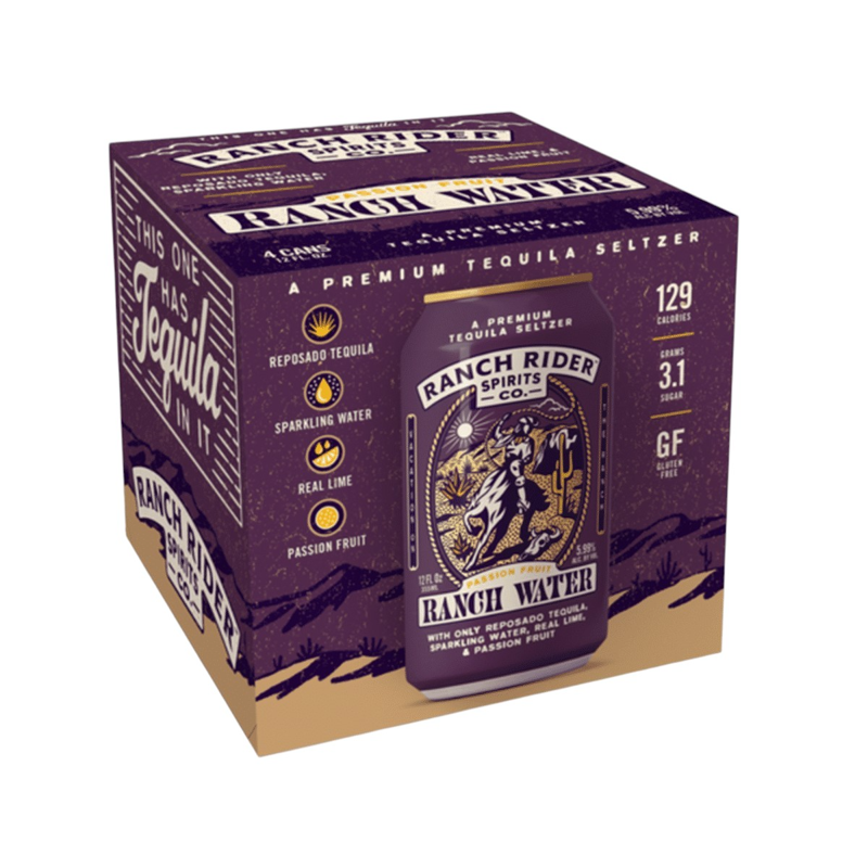 Ranch Rider Spirits Co. Passion Fruit Hard Seltzer 4-pack 48oz