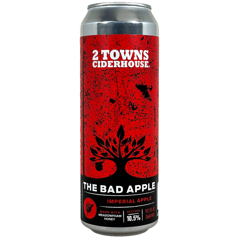 2 Towns Ciderhouse The Bad Apple Imperial Cider 19.2oz can