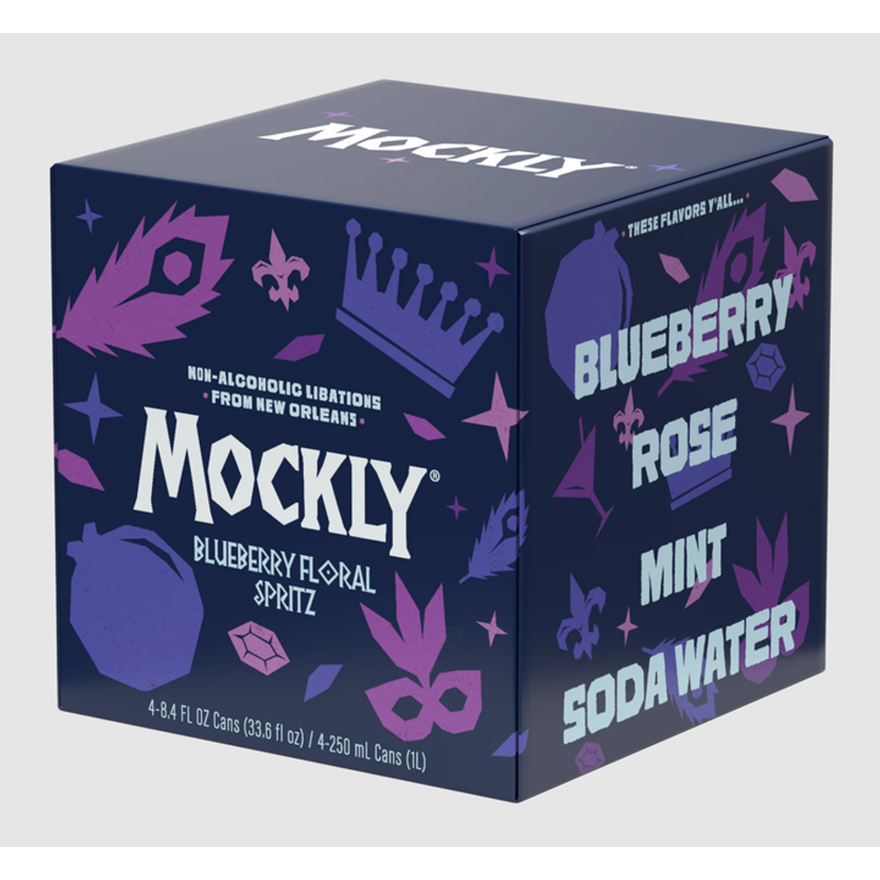 Mockly Blueberry Floral Spritz 4 Pack 12oz Cans