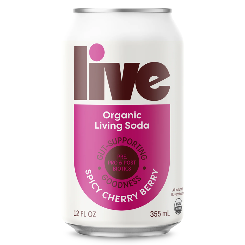 Live Organic Spicy Cherry Berry Living Soda view 1