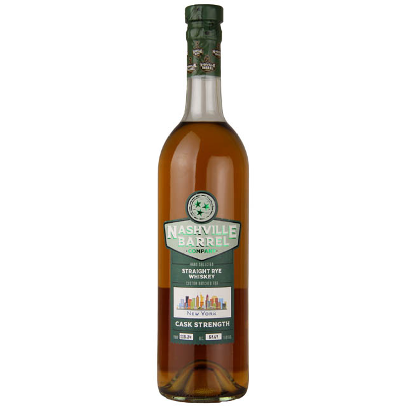 Nashville Barrel Company Cask Strength Straight Rye Whiskey 750mL