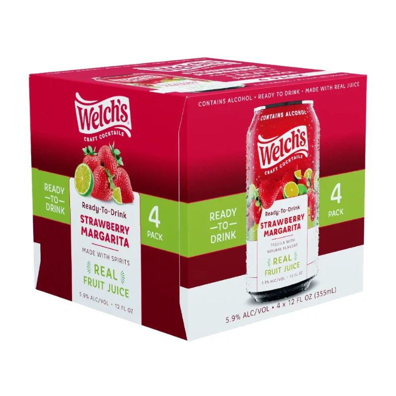 Welch's Strawberry Margarita 4 Pack 12oz Cans