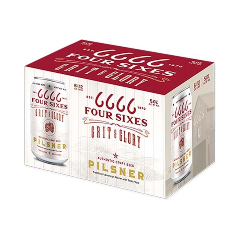 Four Sixes Grit & Glory Pilsner 6-pack 12oz bottles