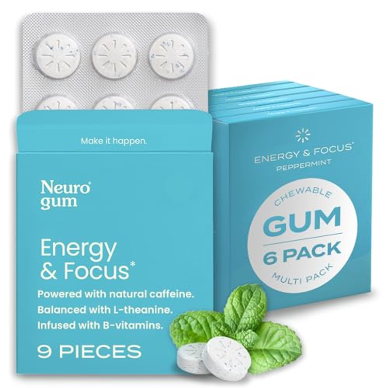 Neuro Energy & Focus Gum Spearmint Box view 1