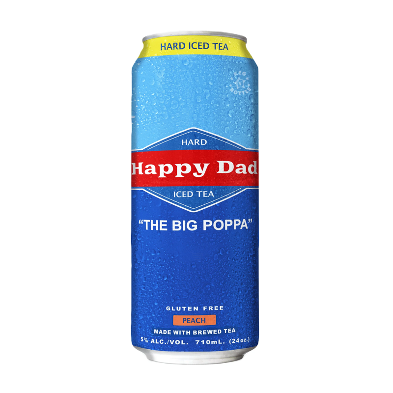 Happy Dad Peach Hard Iced Tea 24oz can