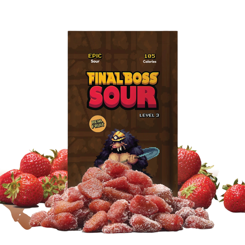 Final Boss Sour Strawberry Level 3 1.06oz (Final Boss) Bag