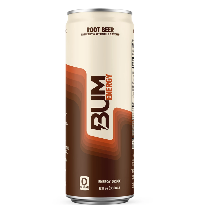 BUM Energy Root Beer 12oz can