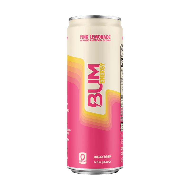 BUM Energy Pink Lemonade 12oz can
