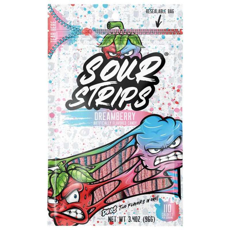 Sour Strips Dreamberry 3.4oz bag