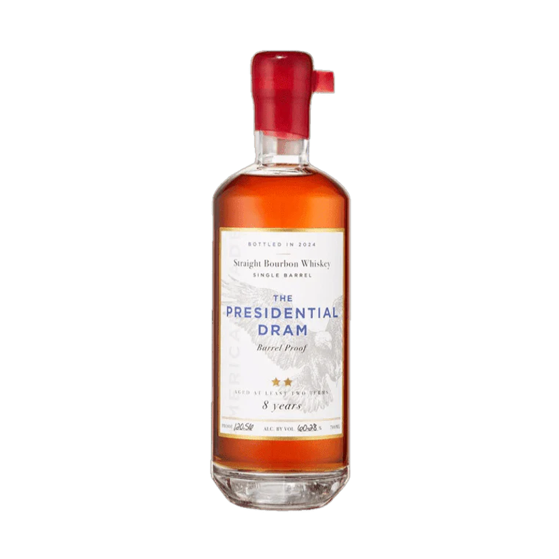 The Presidential Dram 8 Year Single Barrel Barrel Proof Straight Bourbon Whiskey 750mL