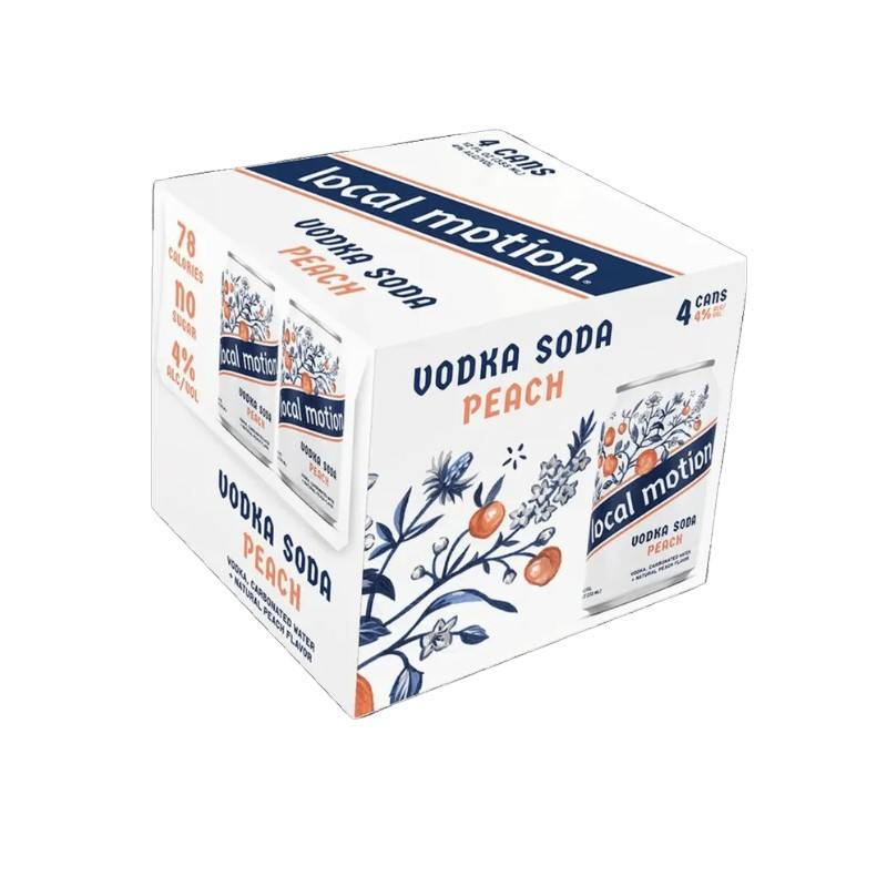 Local Motion Peach Vodka Soda 4-pack 12oz cans