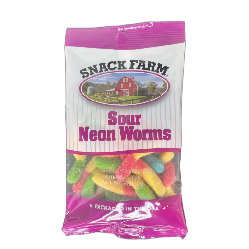 Snack Farm Sour Neon Worms