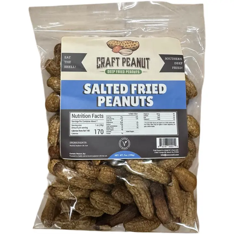 Craft Peanut Salted Fried Peanuts 7oz Bag