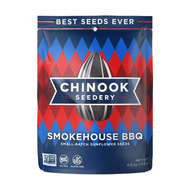Chinook Seedery Smokehouse BBQ Sunflower Seeds view 1