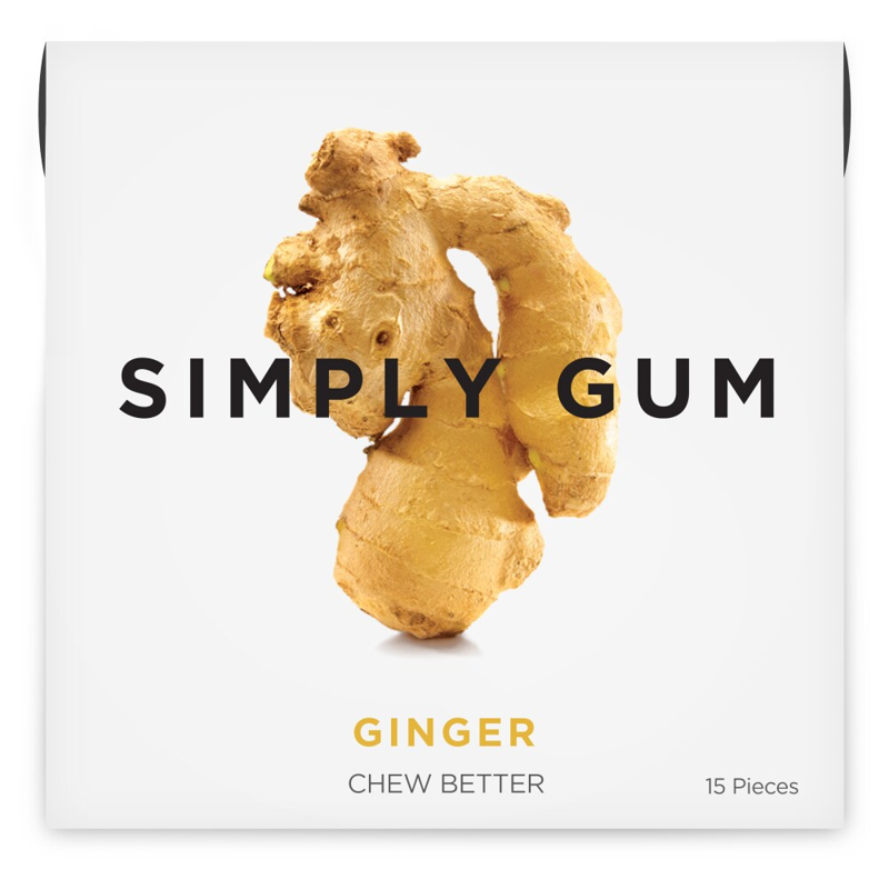 Simply Gum Ginger Chewing Gum Box view 1