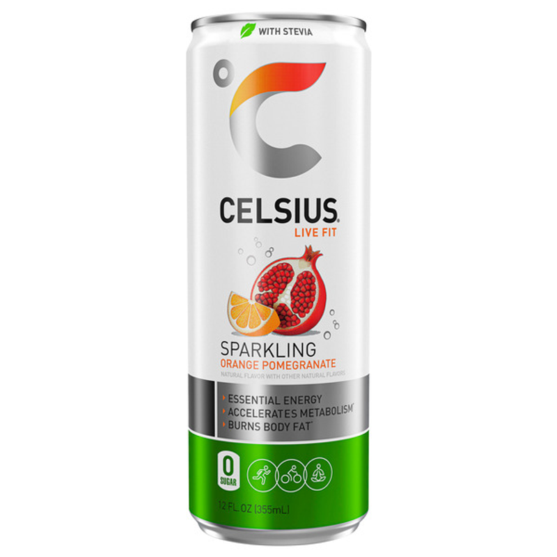 Celsius Sparkling Orange Pomegranate Energy Drink view 1