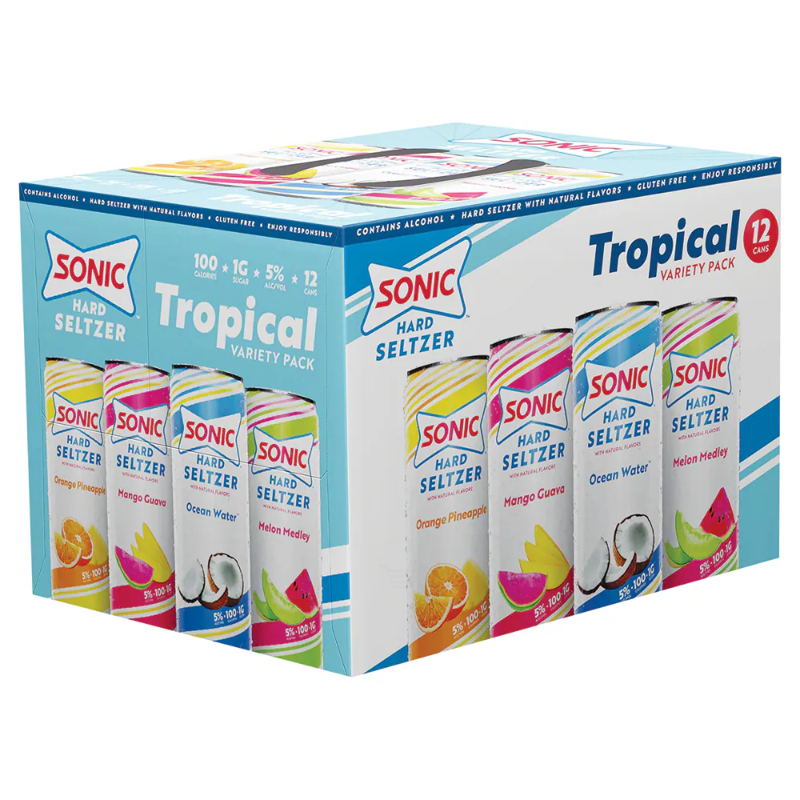 SONIC Tropical Variety Hard Seltzer 12x12oz