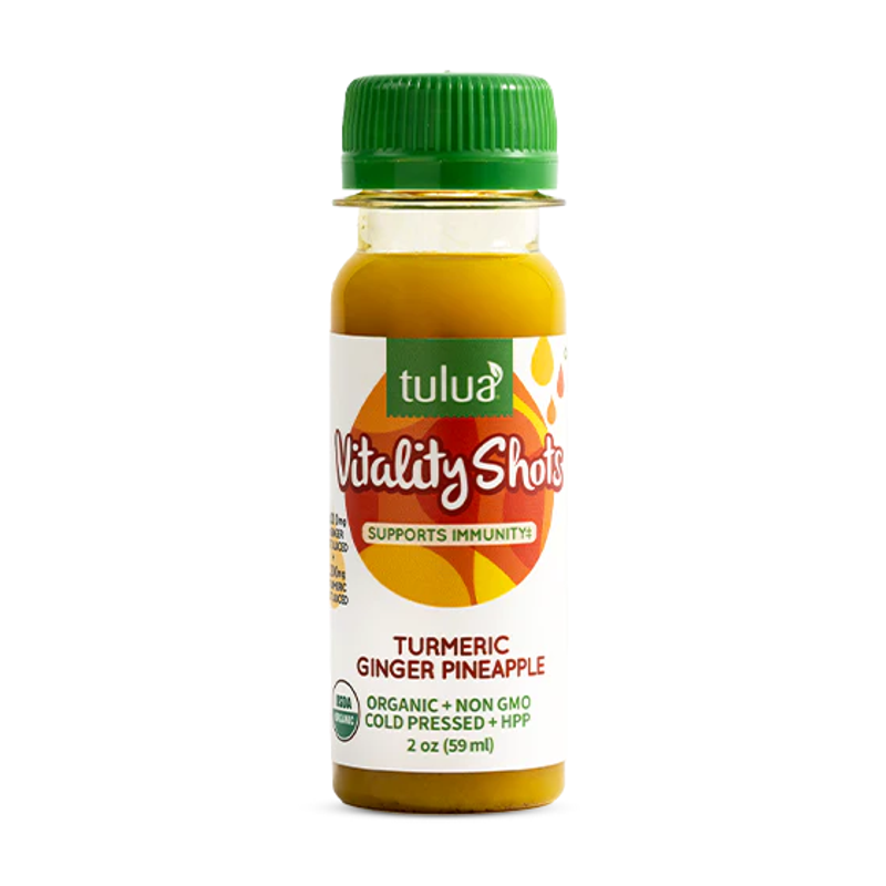 Tulua Turmeric Ginger Pineapple Vitality Shot 2oz Bottle