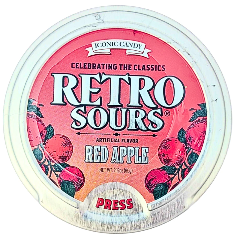 Iconic Candy Retro Sours Red Apple 2.12oz