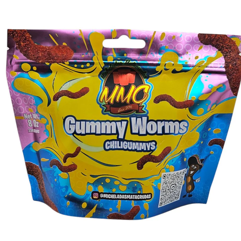 MMC Matacruda Spicy Gummy Worms 8oz Bag