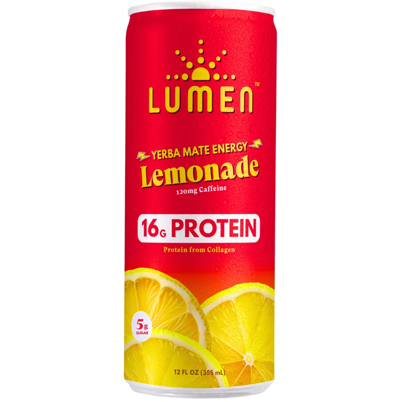 Lumen Yerba Mate Energy Protein Lemonade 12oz Can