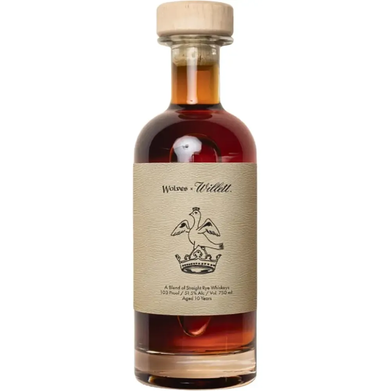 Wolves x Willett 10 Year Straight Rye Whiskey 750mL