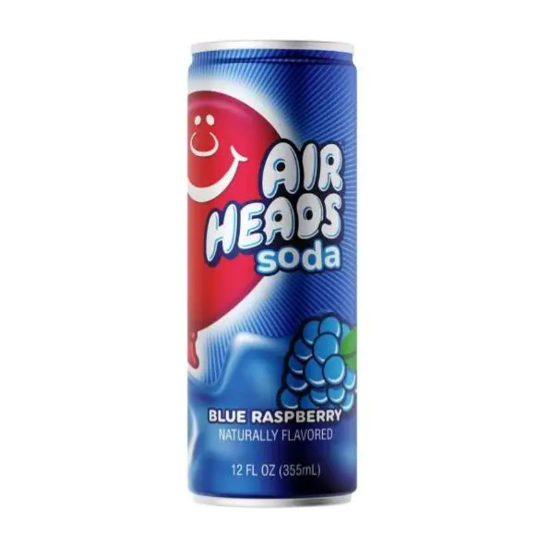 Airheads Blue Raspberry Soda 12oz can