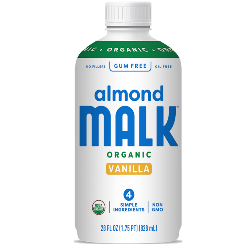 MALK Organic Almondmilk Vanilla 28oz Bottle