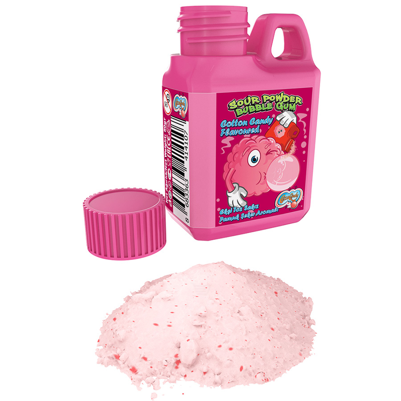 Cocco Candy Sour Powder Bubble Gum Cotton Candy 50g Bottle